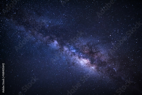 Photo clearly milky way galaxy with stars and space dust in the universe at phitsanulok in thailand