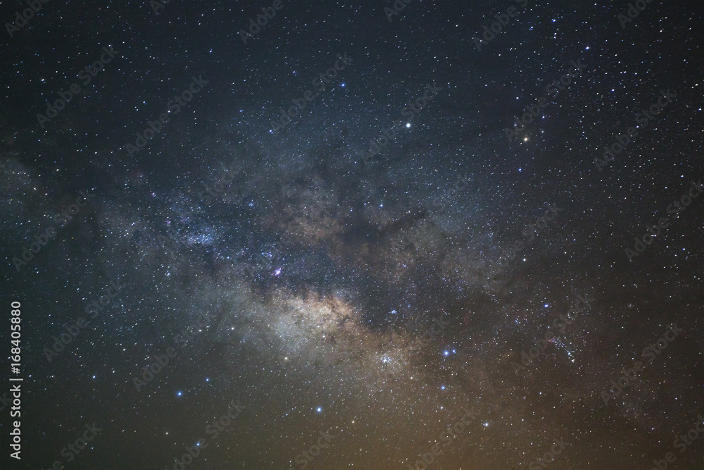 Close-up of Milky way galaxy with stars and space dust in the universe Close-up of Milky way galaxy with stars and space dust in the universe