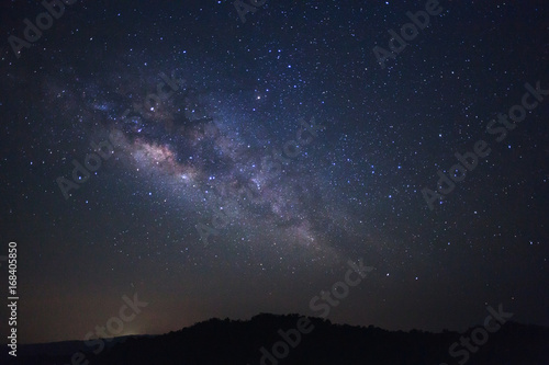 Fototapeta Naklejka Na Ścianę i Meble -  clearly milky way galaxy with stars and space dust in the universe at phitsanulok in thailand.