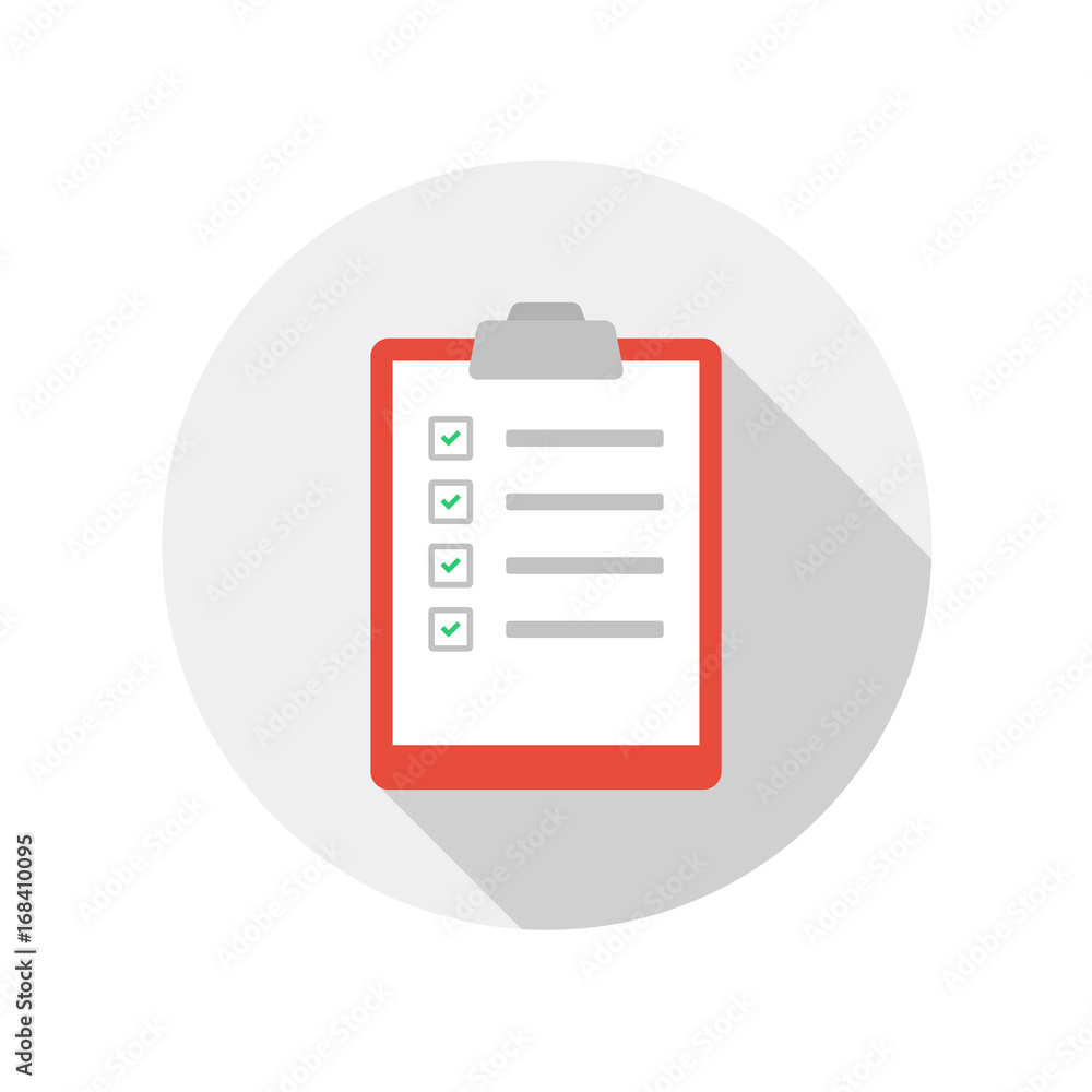 Clipboard flat design icon vector