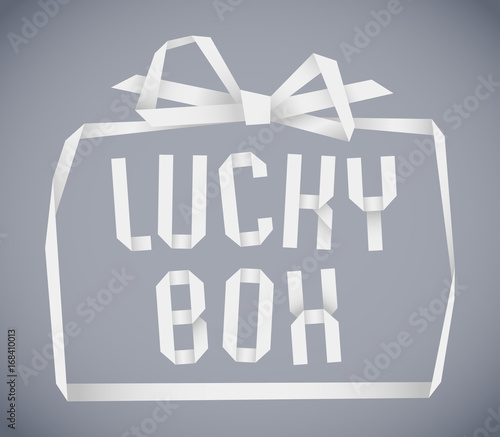 Origami Gift Box Paper Frame Vector