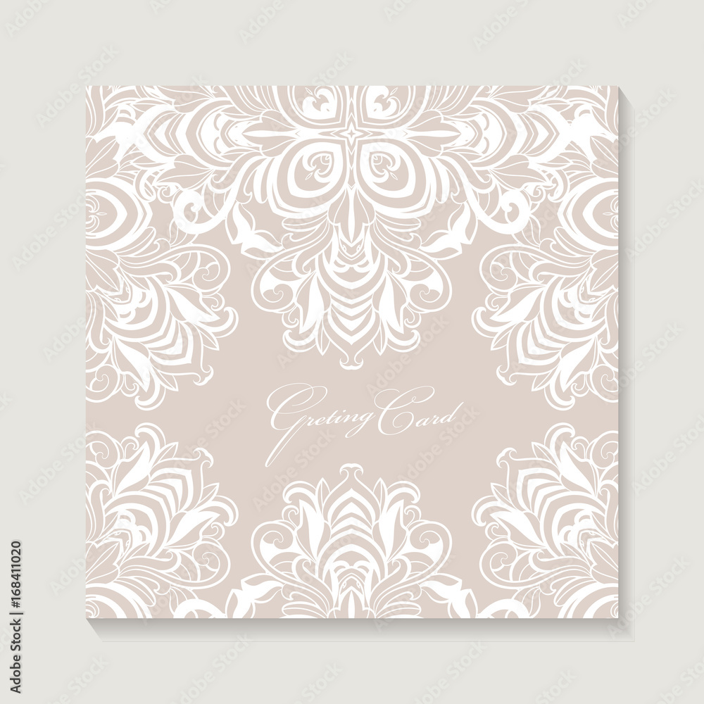 Greeting card with lace for wedding, birthday, Christmas and other holidays. Vector frame. Greeting card with lace for wedding, birthday, Christmas and other holidays. Vector frame.