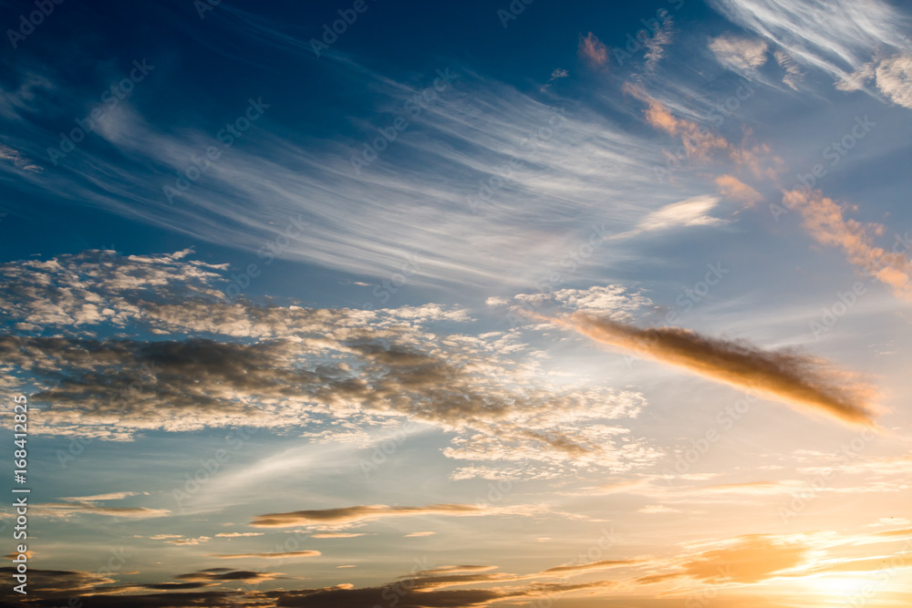 Beautiful sunset sky. Sky Background. Beautiful sunset sky. Sky Background.
