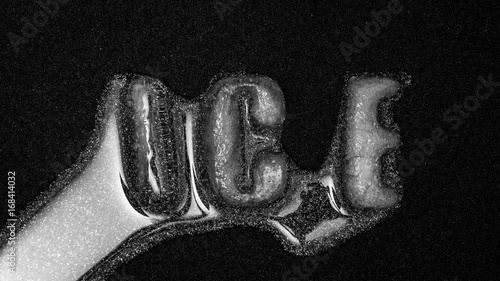 The word Ice is formed from water into ice letters, melting reverse, 4k footage, Timelapse