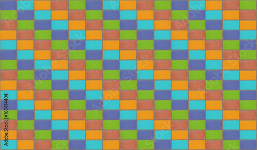 Multicolor mosaic background diagonal lines green red orange color bright base © Kai Beercrafter