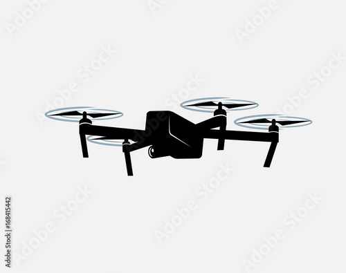 Drone vector illustration. Quadrocopter.