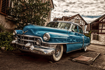 Keuken achterwand Voor hem Vintage Cadillac in retro stijl  © Photocreatief