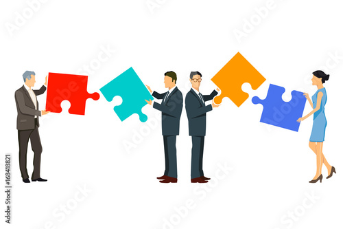 Team Puzzle Verbindung, illustration