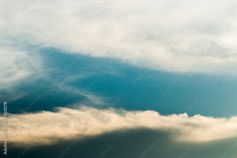 Obraz premium colorful dramatic sky with cloud at sunset