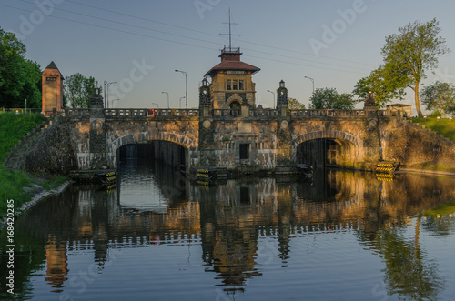 Historical sluice on Vlatava river, Horin, Czech Republic