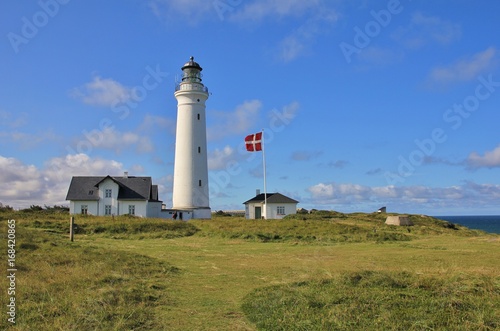 Old light house at the west coast of Denmark. Hirtshals.