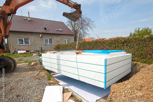 Construction of a family pool.