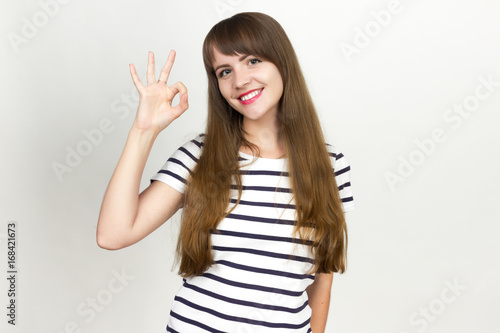 Woman showing ok sign