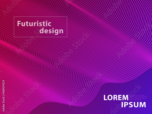 Futuristic Template Design Background. Modern Abstract 3D Line Geometric Halftone Gradients for Presentation, Magazines, Flyers, Placards, Posters, Banners and Business Cards. Vector EPS 10