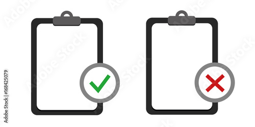 checkliste klemmbrett positiv und negativ