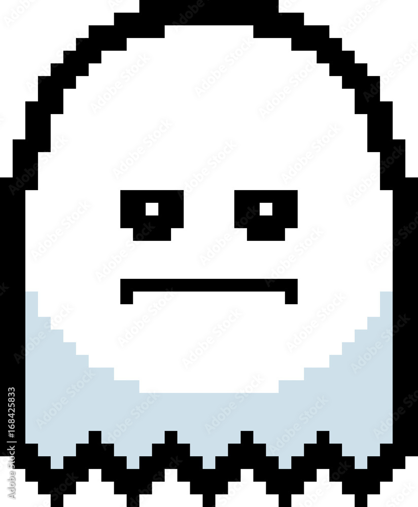 Serious 8-Bit Cartoon Ghost
