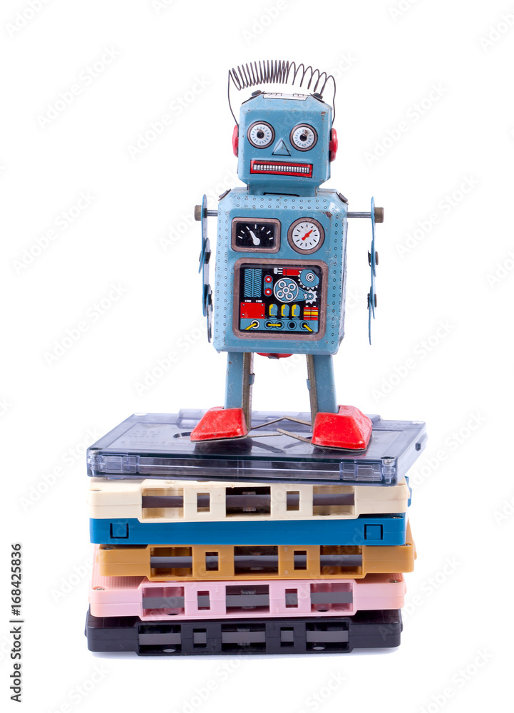 Fototapeta premium Audio compact Cassette isolated on white