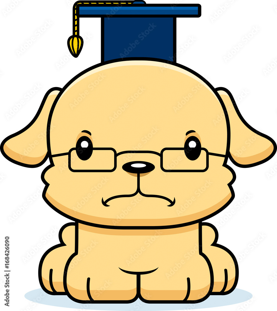 Fototapeta premium Cartoon Angry Teacher Puppy