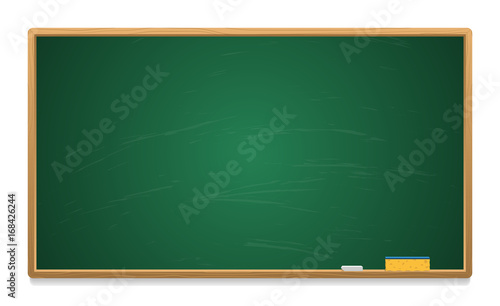 Clean school board with chalk and sponge
