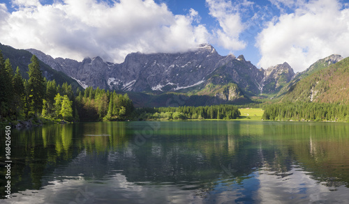 Mountain lake in the Julian Alps in Italy