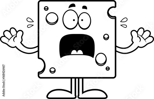 Scared Cartoon Swiss Cheese