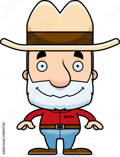 Cartoon Smiling Cowboy Man © corythoman