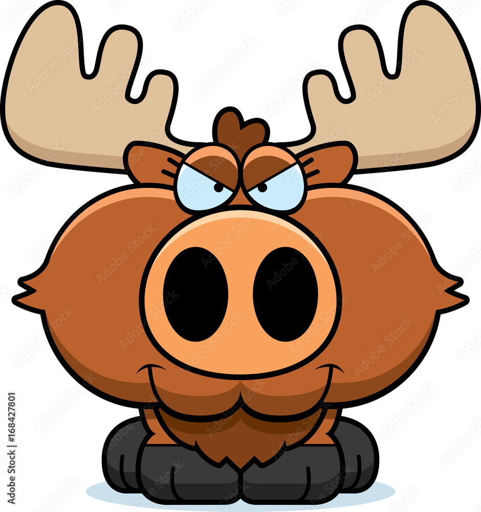 Obraz premium Cartoon Sly Moose