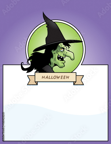 Cartoon Witch Halloween Graphic