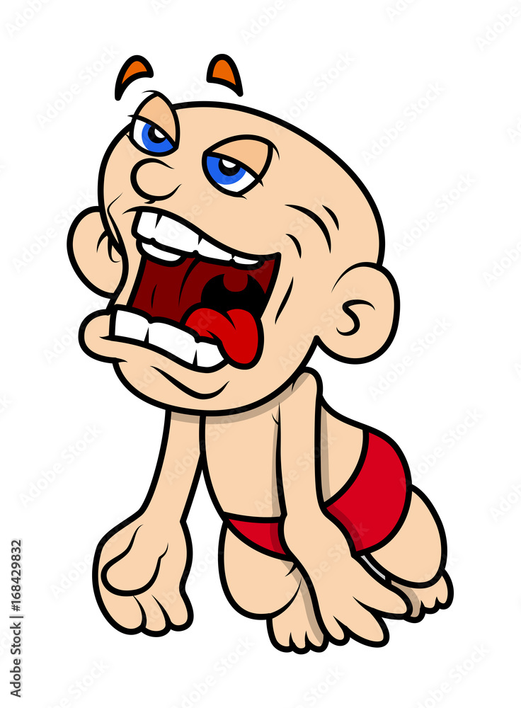 Naughty Cartoon Baby Face Expression Stock Vector | Adobe Stock