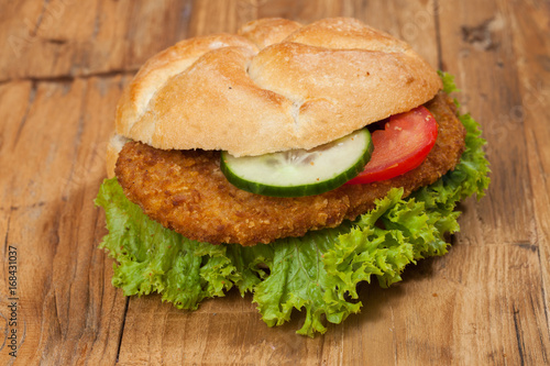 Brötchen mit Schnitzel