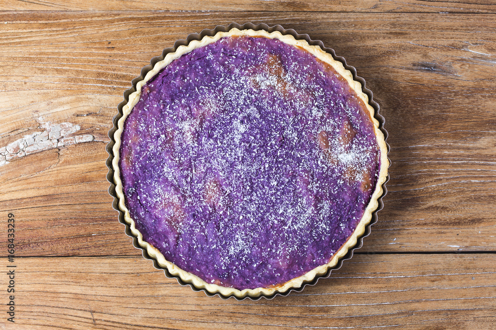 Purple potato pie, purple potato