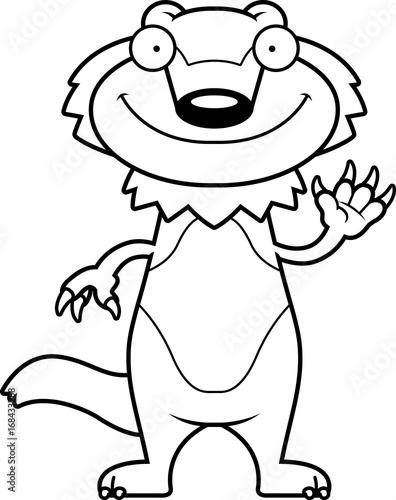 Cartoon Wolverine Waving