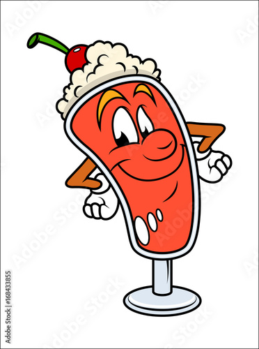 Cartoon Ice Cream Cup Vector