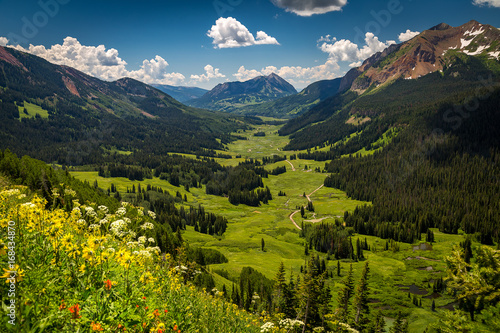 Beautiful Crested Butte's Gothic Valley from above  photo