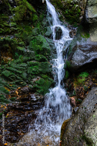 Amazing landscape with wild waterfall  Armenia