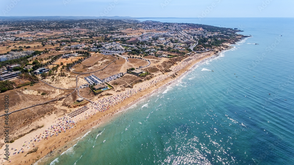 Aerial. Panorama of Albufeira aerial in Algarve region, Portugal,