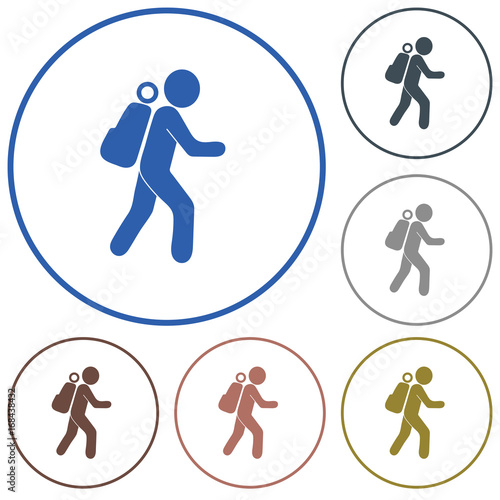 Hiking icon illustration