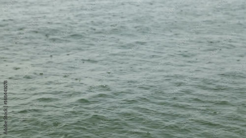 Rain drops on the sea Rain drops on the sea