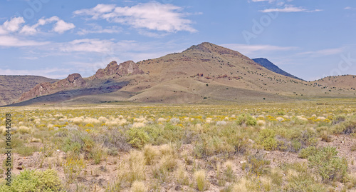 State Highway 142 desert landscape in southcentral Colorado, U.S.A., a part of the Los Caminos Antiguous Scenic Byway  photo