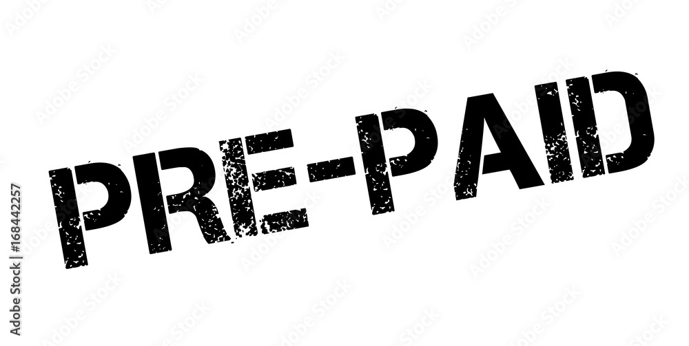 Pre-Paid rubber stamp. Grunge design with dust scratches. Effects can be easily removed for a clean, crisp look. Color is easily changed. Pre-Paid rubber stamp. Grunge design with dust scratches. Effects can be easily removed for a clean, crisp look. Color is easily changed.