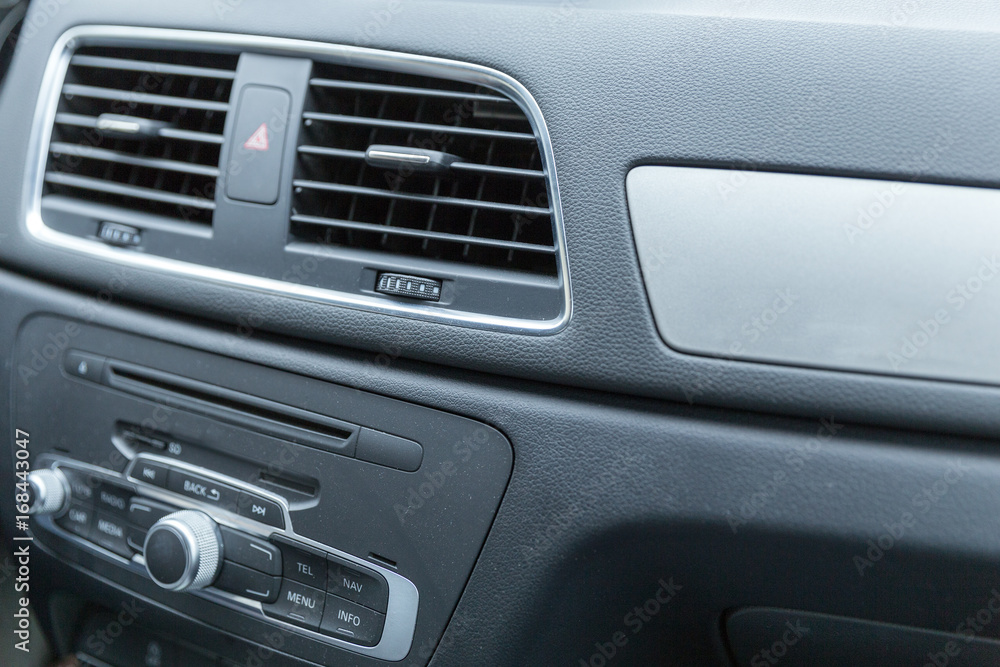 Car front panel. Car interior Car front panel. Car interior