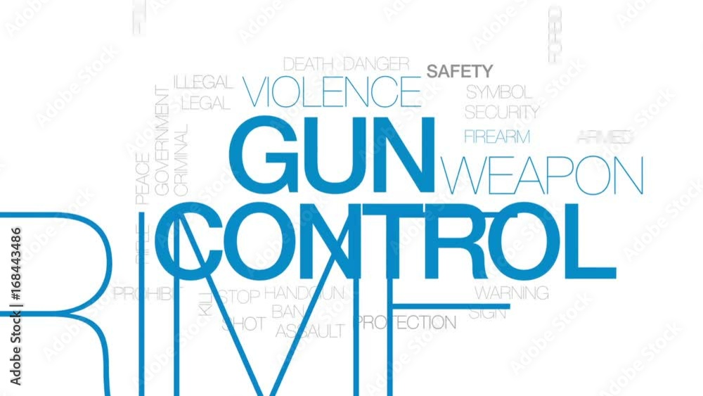 Gun control animated word cloud, text design animation. Kinetic typography. Gun control animated word cloud, text design animation. Kinetic typography.
