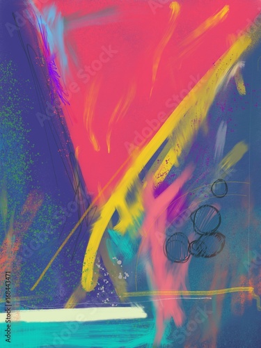 background of colorful scribbles.