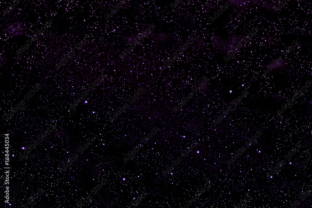 Violet-black space of the cosmos with stars.
