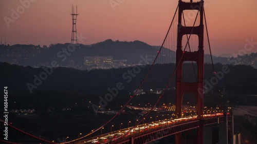 Time lapse shot of Golden Gate bridge in San Francisco
