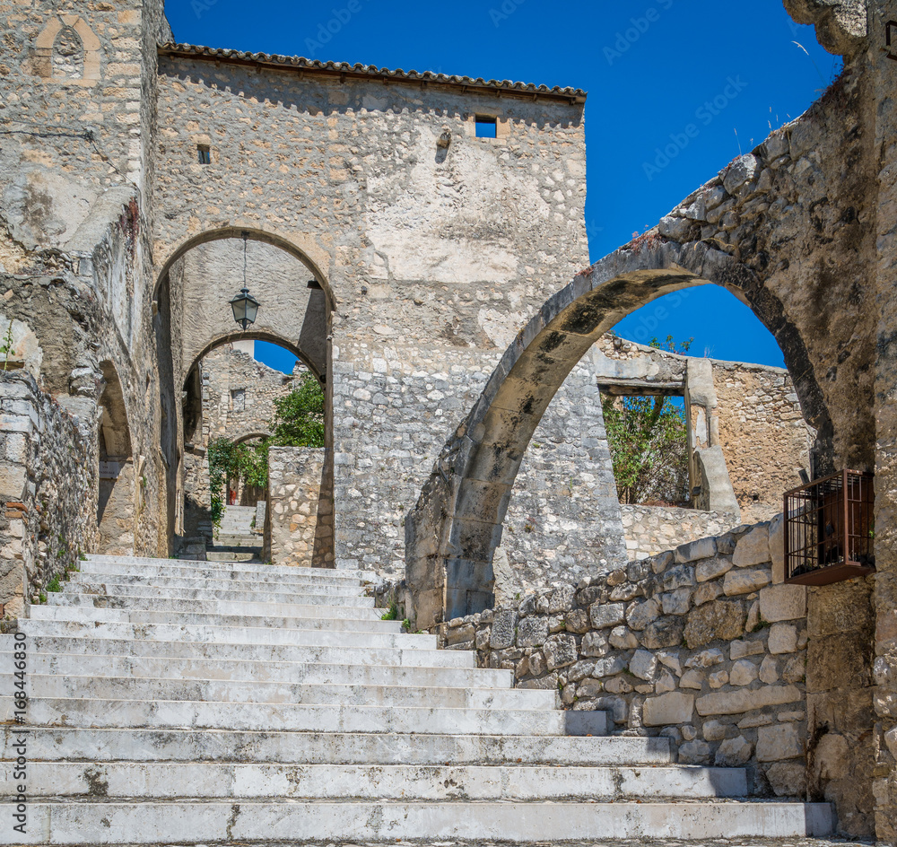 Navelli, village in the province of L'Aquila, in the Abruzzo region of central Italy.
