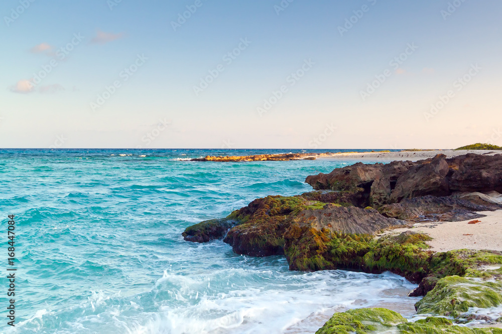 Idyllic scenery of Caribbean sea of Mexico Idyllic scenery of Caribbean sea of Mexico