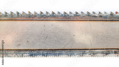 Fotografie Wood hacksaw background texture