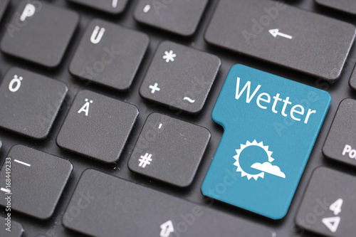 Wetter Zeichen auf Tastatur