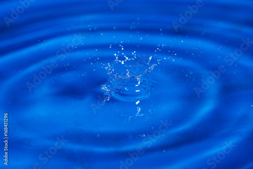 Horizontal macro shot of water drop